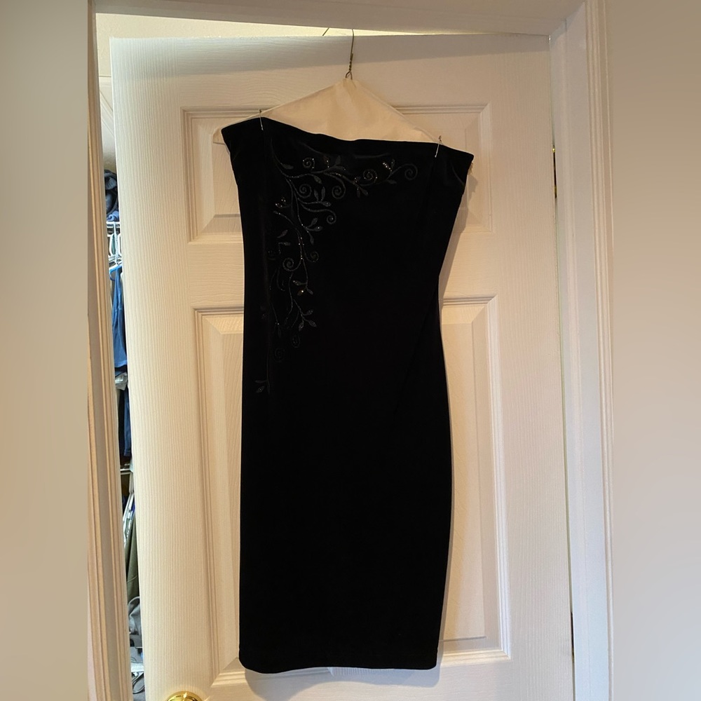 Navy Velvet Dress